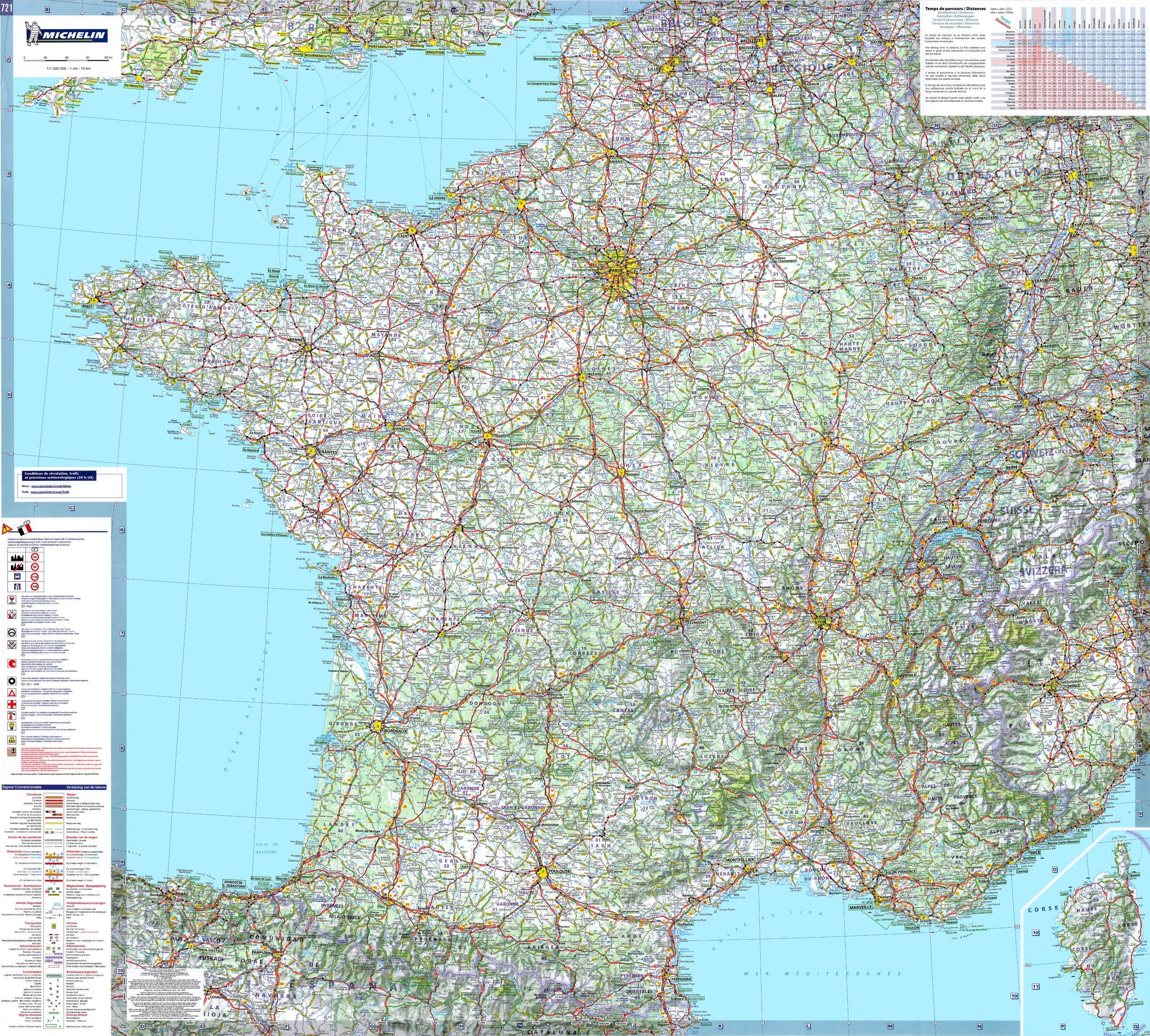 Afgrond oppervlakkig Blaast op Koop Landkaart Frankrijk 1:1.000.000 met plaatsnamenregister voordelig  online bij COMMEE