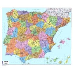 Postcodekaart Spanje / Portugal 1:1.100.000