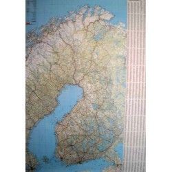 Landkaart Finland 1:1.000.000 met plaatsnamenregister