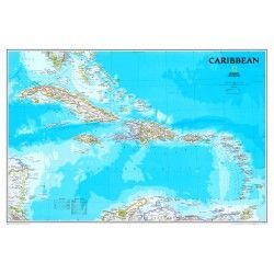 Landkaart Caribbean 1:3.293.000