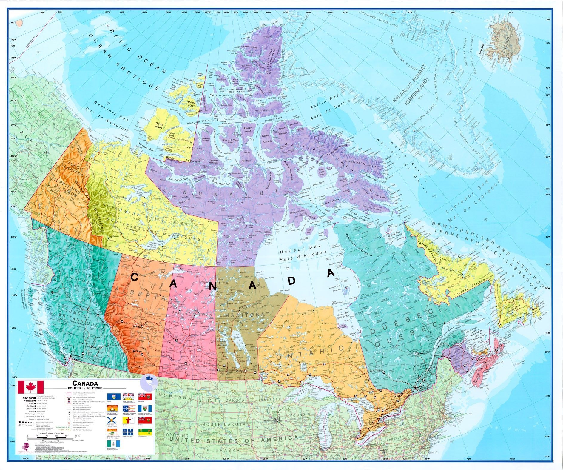 Koop Landkaart Canada voordelig online bij COMMEE