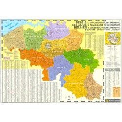 4-cijferige Postcodekaart België de Rouck Geocart 1:250.000