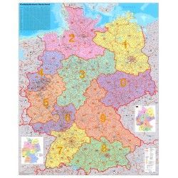 5-cijferige Postcodekaart Duitsland 1:750.000