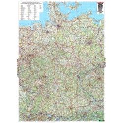 Landkaart Duitsland 1:700.000 met plaatsnamenregister