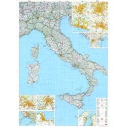 Landkaart Italie 1:1.000.000 met plaatsnamenregister