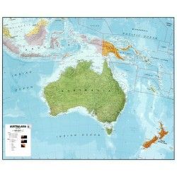 Continentkaart Australië Maps International 1:7.000.000