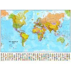 Wereldkaart L Nederlandstalig Maps International Staatkundig 1:30.000.000