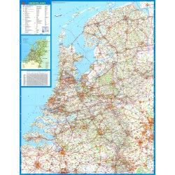 Landkaart Nederland Falk 1:250.000 met plaatsnamenregister