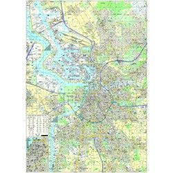 Stadsplattegrond Antwerpen 1:17.500 met straatnamenregister