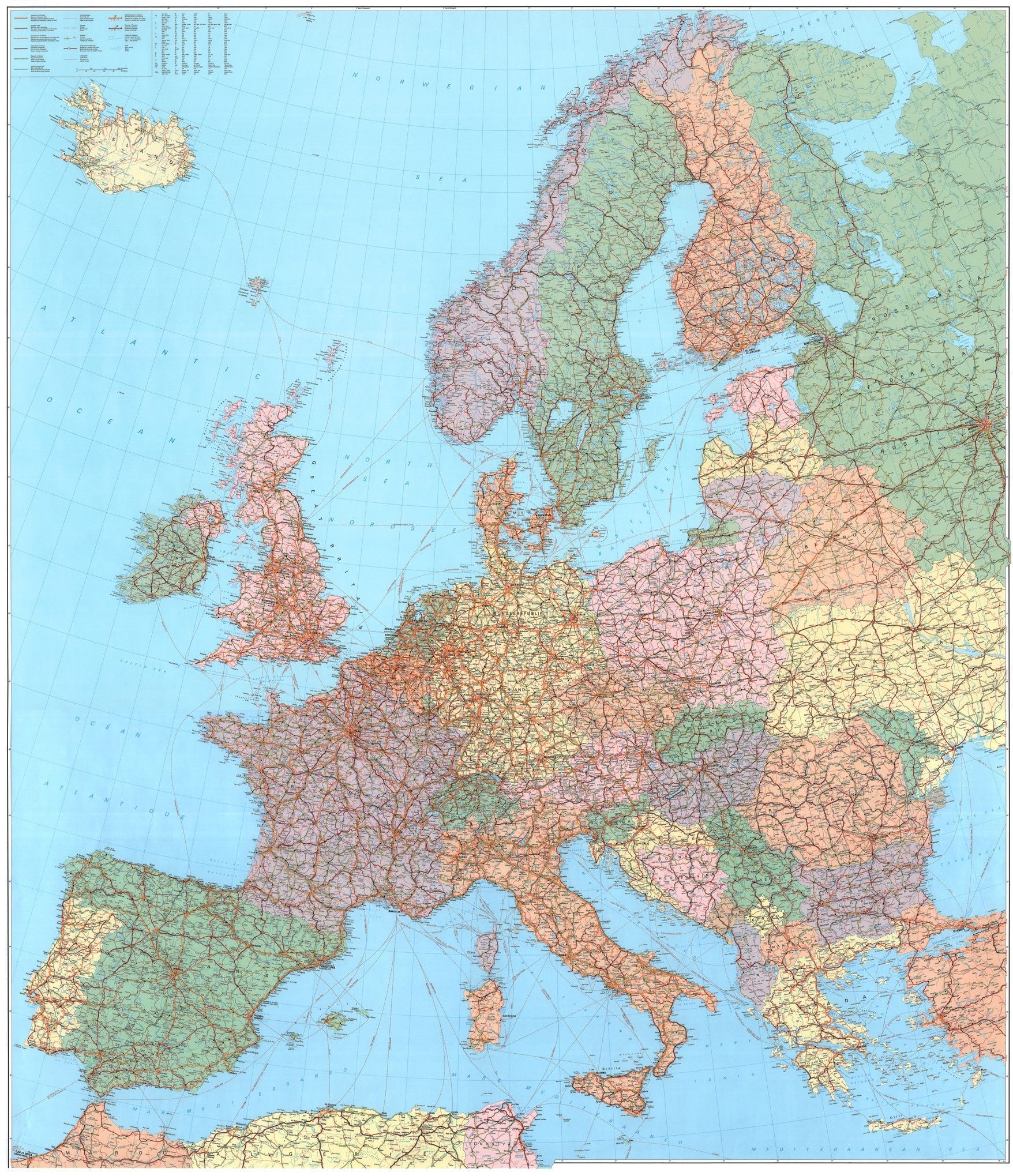 Europakaart D 1:2.750.000