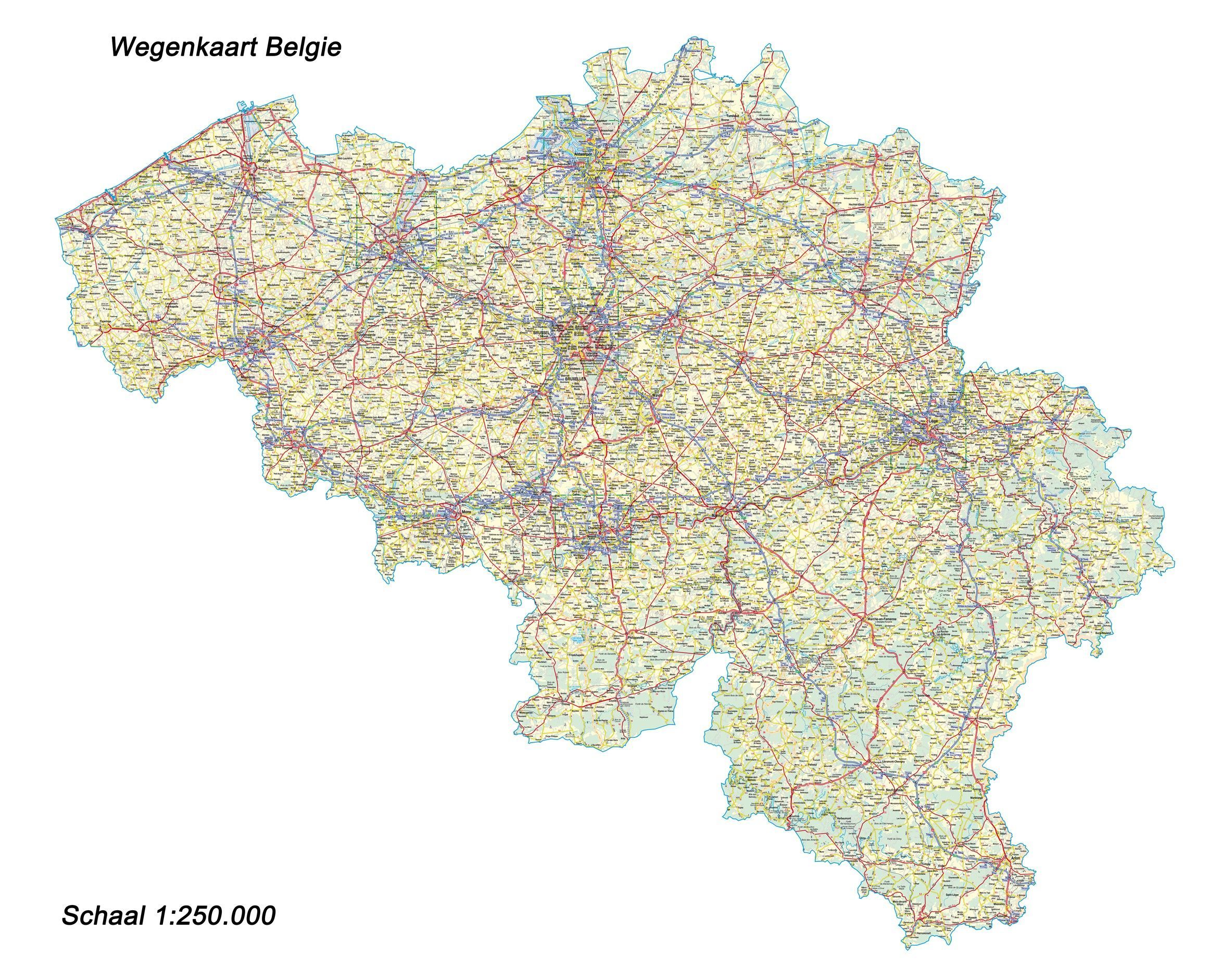breuk Reactor Kort geleden Koop Landkaart Belgie 1:250.000 zonder buurlanden voordelig online bij  COMMEE