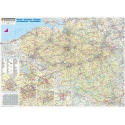 Landkaart Belgie de Rouck Geocart 1:250.000 met plaatsnamenregister