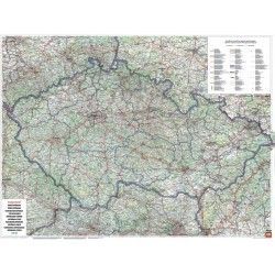 Landkaart Tsjechie 1:400.000 met plaatsnamenregister